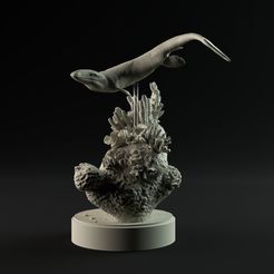Dakosaurus_1.jpg Fichier 3D Dakosaurus tournant à l'échelle 1-35 pré-supporté・Objet imprimable en 3D à télécharger