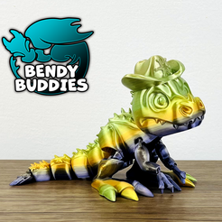 8.png Archivo 3D Sombrero de Alguacil / T-Rex Articulado / Dinosaurio Imprimible / Lindo Tiranosaurio / Bestia del Mundo Dino・Diseño de impresión en 3D para descargar