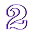 2.stl STL file Numbers Cookie Cuters 2・3D printable model to download
