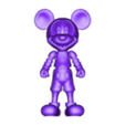 Flexi Town Mickey Mouse.stl Flexi Mickey Mouse, figurine fidget articulée, 3mf inclus