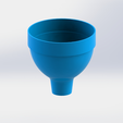 embudo.png Strainer funnel for filtering, with three interchangeable filters of different sizes.