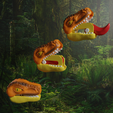 2.png Нож для гравитации динозавров - Нож для моркови T-Rex (3мф Многоцветный)