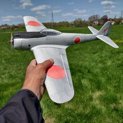 IMG_20230509_115652270_HDR.jpg Файл 3D Истребитель Ki-43-II Hayabusa/Oscar Второй мировой войны 600 мм (L3D)・Модель 3D-принтера для скачивания
