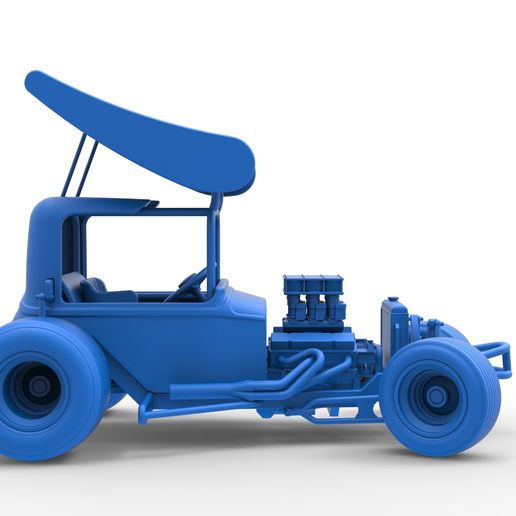 71.jpg Vintage Winged Supermodified stock car para Dirt girando Escala 1:25