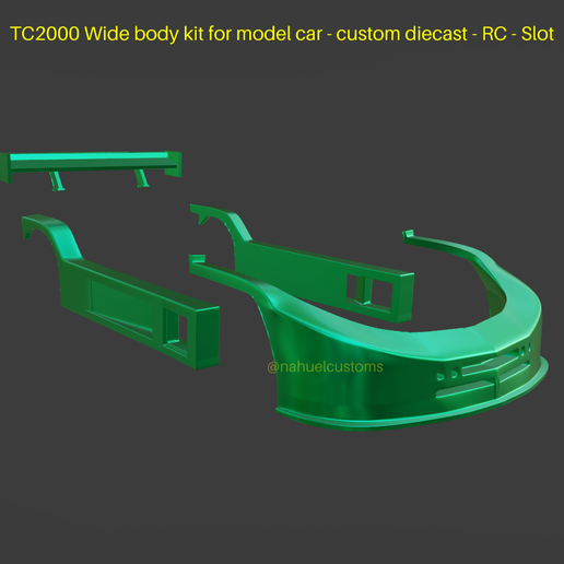 STL-Datei TC2000 Wide Body Kit für Modellauto - Custom Diecast - RC ...