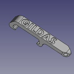 gildas.jpg STL file Gildas pocket bottle opener・3D printer design to download