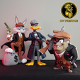 TAZMANIA_07.png Taz the Tasmanian Devil – Peaky Blinders Urban Vibes |  No AMS / Multi-Part / 3MF