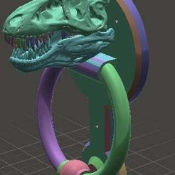 knockassembly.jpg Free STL file T-Rex Door Knocker・3D printer design to download