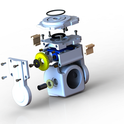 esplosoA.png Archivo STL Mini cardán impermeable plug & play para Tamarisk・Diseño de impresora 3D para descargar