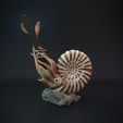 Ammonite_pen_holder_5.jpg Archivo STL Soporte para bolígrafos de amoníaco - pre soportado・Plan de impresora 3D para descargar