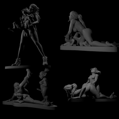 c.png Fichier STL Samus et Goblin Girl s'amusant avec des Futa.・Design pour impression 3D à télécharger