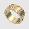 rotating_35.png Modernes geometrisches Band Ring 3D-Druck