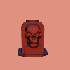 Captura-de-pantalla-(440).png Free STL file SKULL PENCIL HOLDER・3D printer design to download