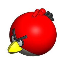 Angry Bird 01.png STL-Datei Angry Bird kostenlos・3D-druckbares Objekt zum herunterladen