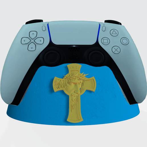 ️ PS5 CONTROLLER HOLDER JESUS CHRIST CROSS RELIGIOUS SYMBOL・Free STL ...