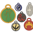 Slika.png D&D Forgotten Realms Factions Keychains + D&D Logo Keychain