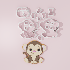 Maimou.png Monkey Cookie Cutter #1