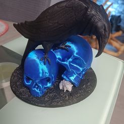 Raven with Skulls