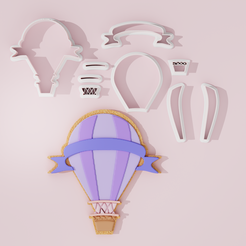 Hot-Air-Balloon-with-Banner.png Hot Air Balloon #1 Cookie Cutter