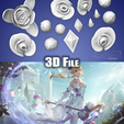LuxCrystalRoseAccess03.png Lux Crystal Rose Accessories League of Legends STL file