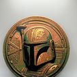 IMG_7023.jpeg Boba Fett Plaque/Coin - Star Wars WALL ART - HUEFORGE - FILAMENT PAINTING