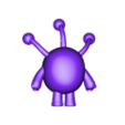 toy.stl Cute Yellow Four-Eyed Alien Toy  3D Print Model