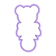bear rattle 4.5.stl 4 sizes - Teddy Bear Rattle Cookie Cutter - SHARP cutting edges!