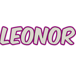 loeonor.png Archivo STL gratis LEONOR nameled・Plan de la impresora 3D para descargar