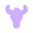 Bull head with inserts.stl Blank Bull head with 8 inserts