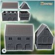 2.jpg Set of two medieval warehouses with large wooden doors slate roofs (19) - Medieval Gothic Feudal Old Archaic Saga 28mm 15mm RPG