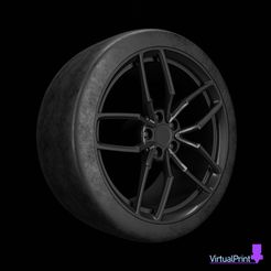0001.jpg STL file DIECAST LAMBORGHINI HURACAN WHEEL ASSEMBLY・3D printing template to download