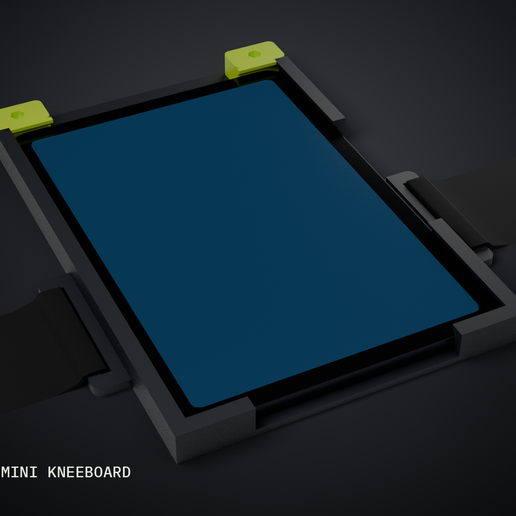 Kneeboard for iPad mini 6 and iPad mini (A17 Pro) - Slide-in Pilot EFB Holder with Strap Slots (parametric)