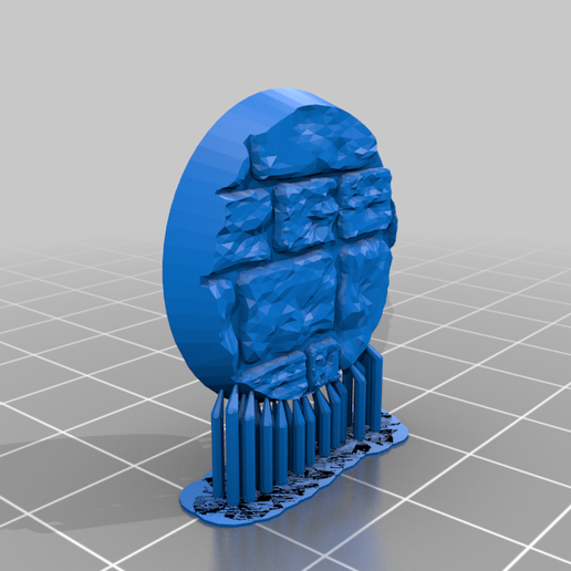 🧸 25mm Stonework Textured Base・Free 3D File for ・Cults