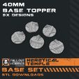 40mm-Topper.jpg Archivo 3D Juego de bases de templos heréticos・Diseño de impresión en 3D para descargar