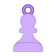 pawn enamel.stl Pawn pendant and earrings chess set 3D print model 3D print model