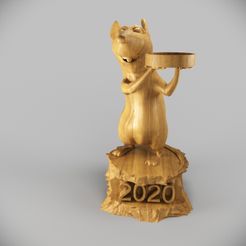 Rate.jpg Archivo STL Año nuevo (Merry rat)・Diseño de impresora 3D para descargar