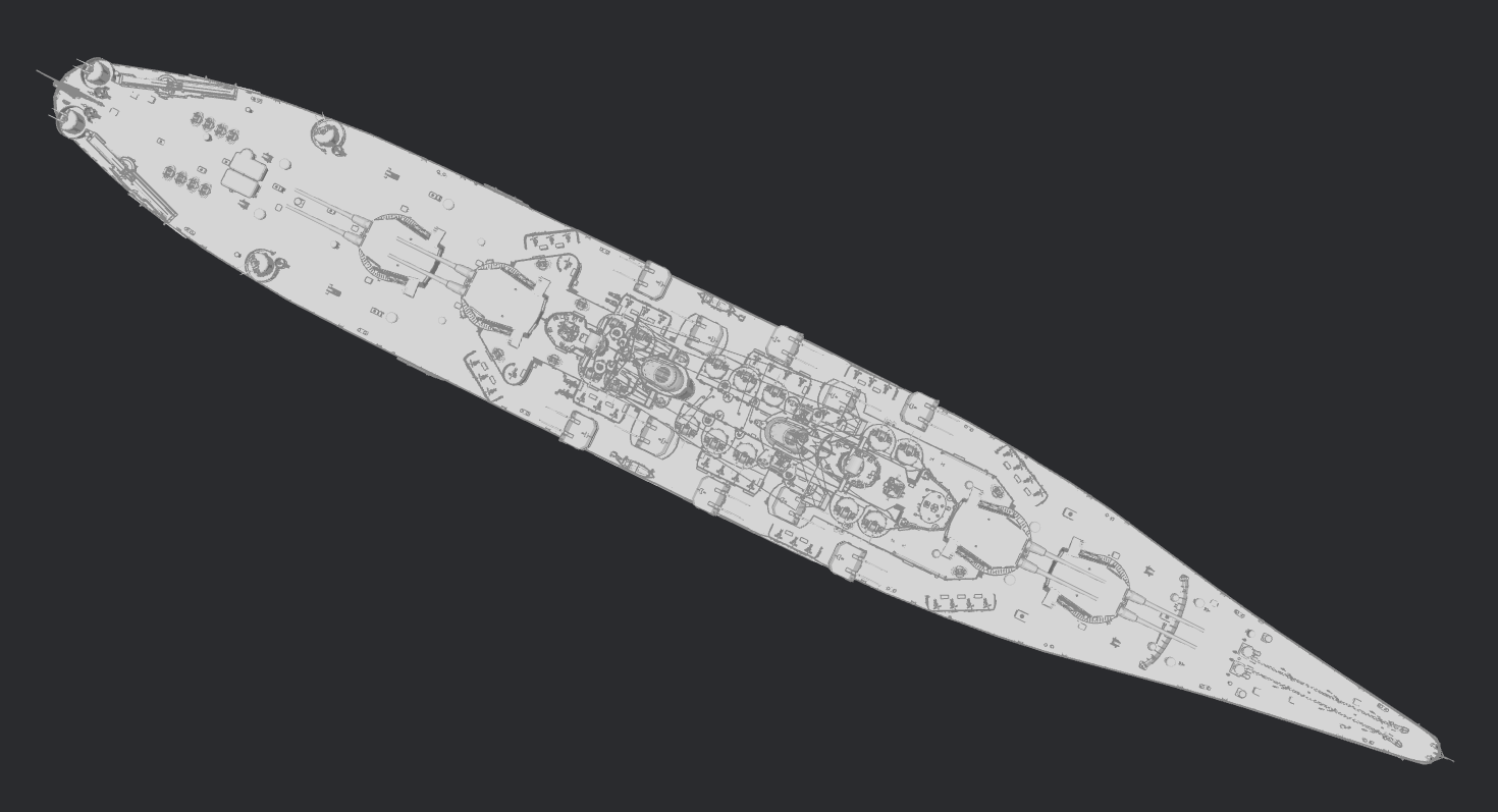 Obj File Us Battleship Louisiana・3d Printable Model To Download・cults