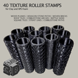 XPS4.png STL file 40 Clay and XPS Foam Texture Roller Stamp・3D print design to download