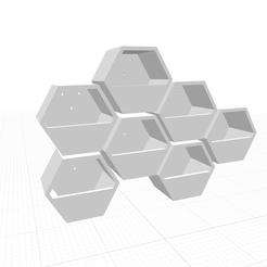 Screen Shot 2020-10-18 at 16.31.32.png STL file Hexagonal Concrete Wall Planter Mold v1・3D print object to download