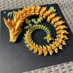 Dragon de cristal, animal de compagnie articulé et flexible, impression en place, fantaisie.