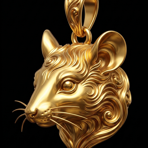 Mouse Head Pendant 3D Model