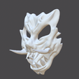 IMG_20230120_131239.png STL file Oni Cat 3D Mask・3D printable model to download