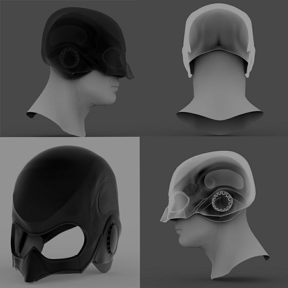 OBJ file Black Noir mask cosplay・Model to download and 3D print・Cults