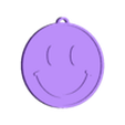 smiley face v1.stl Медальон-брелок "Смайлик