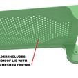 a a a Ce ALT PARTS FOLDER INCLUDES THICKER VERSION OF LID WITH EXTRA STRONG MESH IN CENTER. Strange New Worlds Communicator Star Trek