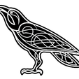 corbeau celtique.png Raven on Triquetra