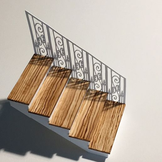 STANDARD STAIR 1/12 Scale for Dollhouses 3D model