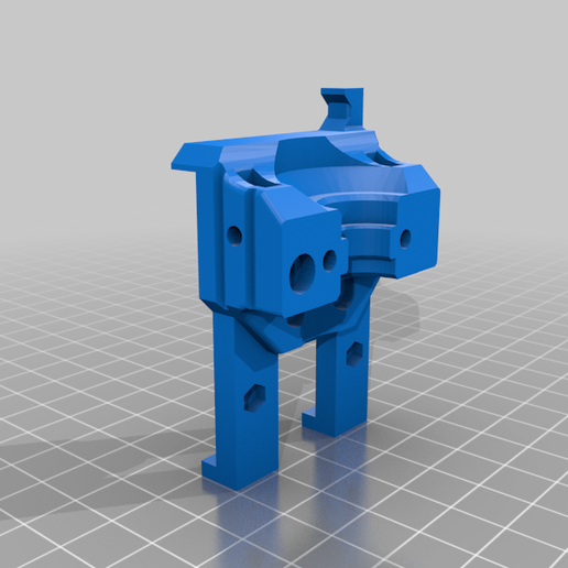 Zonestar Z6F E3D V6 Mount - 3D model önizlemesi