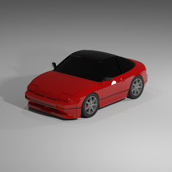 cults3d-s13-1.png Nissan Silvia 180sx / 200sx (1988) Model Kit car