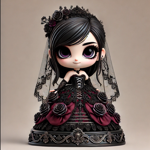STL file Goth DIva Wedding 💒 ・3D printer design to download・Cults
